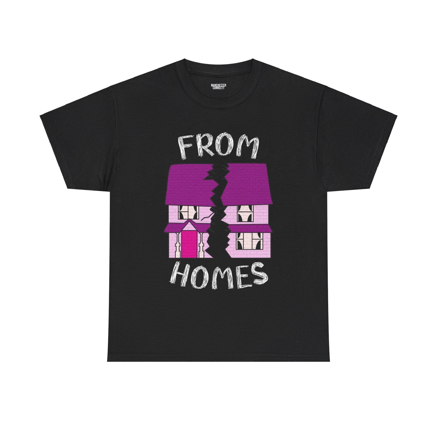 Broken Homes Black & Purple Unisex Heavy Cotton Tee