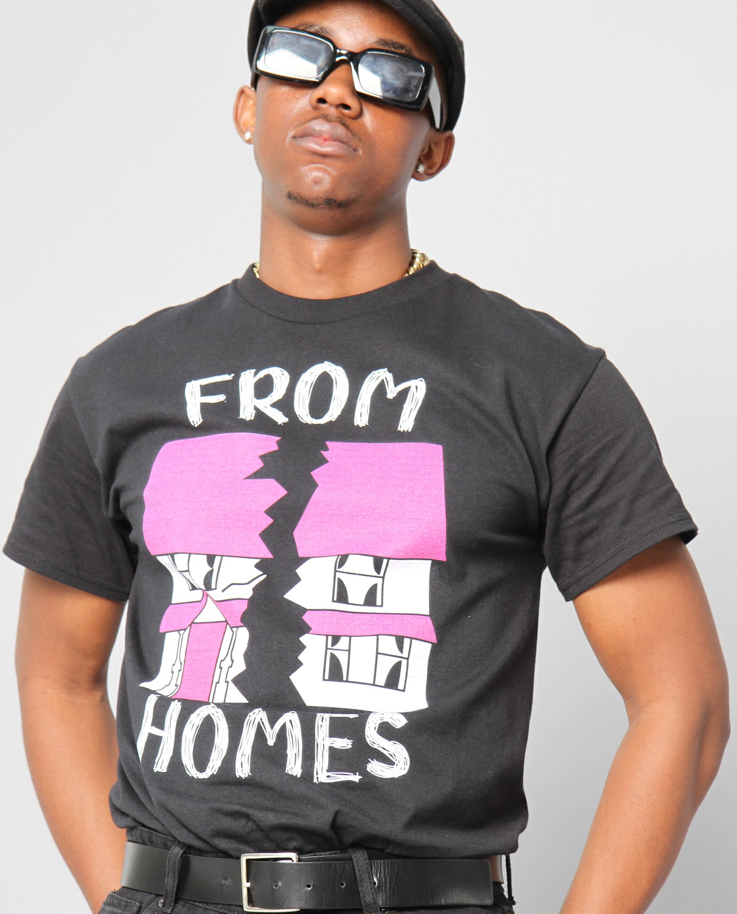 Broken Homes Black & Purple Unisex Heavy Cotton Tee